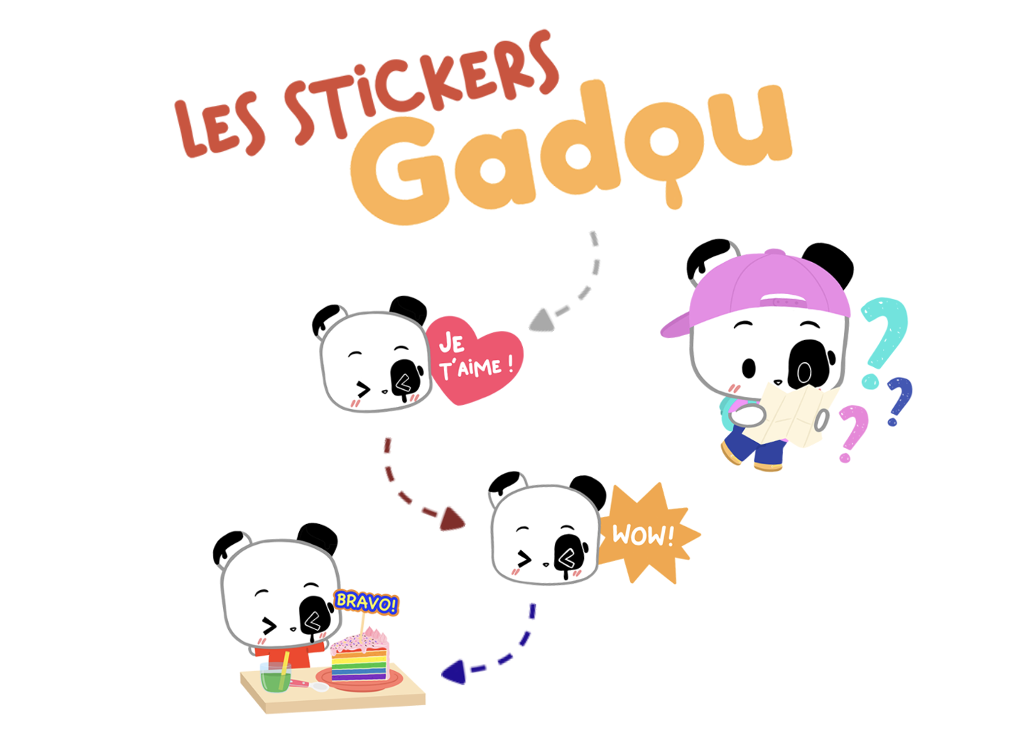 Application Stickers de Gadou